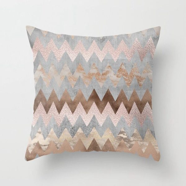 4 stk. Marmorering Dekorativ Putetrekk for Sofa Kvadratisk Pute Soverom Bilinnredning 45X45 Cm