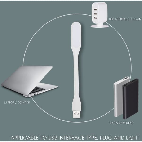 Fleksibel USB bærbar mini LED-lampe 5V 1,2W til tilfældig farve