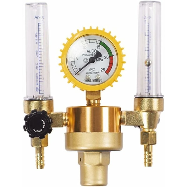 CO2 trykkreduksjonsventil Mig Tig Flow Meter Kontrollventil Sveisegassregulator Dobbeltrørs bobleteller Flow Meter