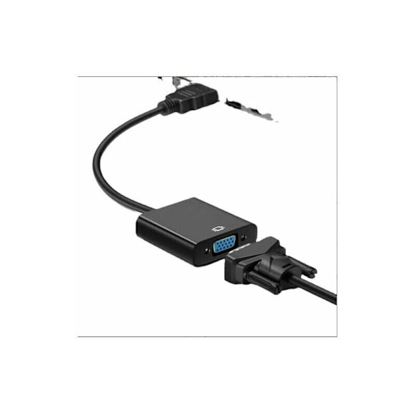 HDMI til VGA HD-adapterkabel med lyd- og videokrafttilkobling, egnet for datamaskiner, stasjonære datamaskiner, bærbare datamaskiner, PC