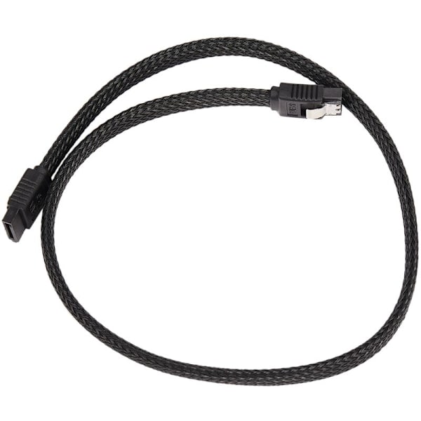 50cm Sata 3.0 III Sata3 7Pin datakabel 6Gb/S SSD-kablar hårddisk datakabel med nylonjacka med hårddisk och nylonjackad version (svart)