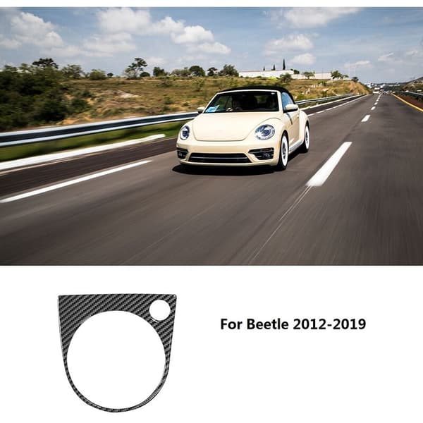 Til 2012-2019 Fiber Gear Shift Knob Frame Panel Cover Trim Interiør Tilbehør, A Style