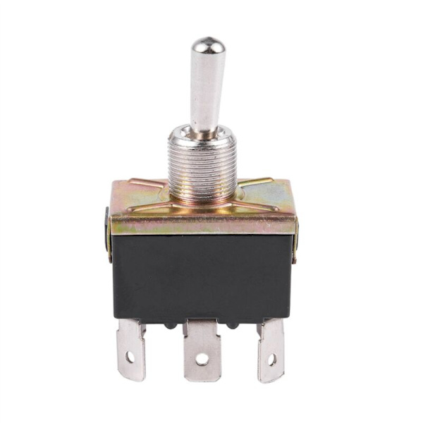 6X AC 250V/10A 125V/15 DPDT 3-läges ON/OFF/ON 6-stifts Vippströmbrytare Svart + Silver