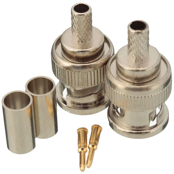10 sæt 3 stk BNC han-stik RG58 crimp-stik