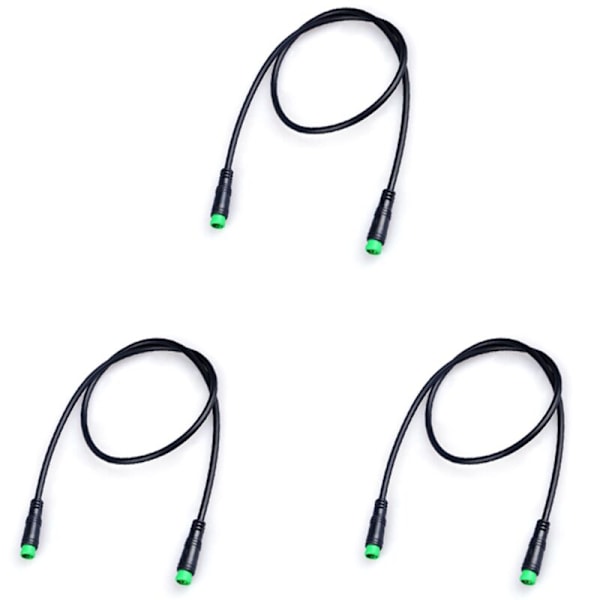 3X Elektrisk Sykkel Ebike 5-Pols Hann til Display Forlengelseskabelkontakt for Midtmotor BBS01/BBS02/