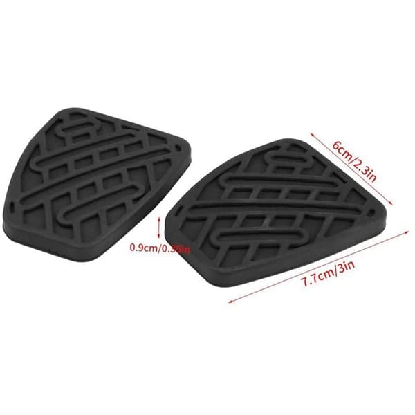 2 stk 46531JD00A Svart Gummi Bremse- og Clutchpedal Deksel for 2007 2008 2009 2010 2011 2012-2016