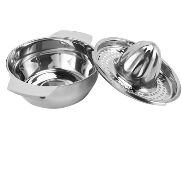 2X Rustfrit Stål Saftpresser Glas Manuel Saftpresser, Appelsin, Citronpresser