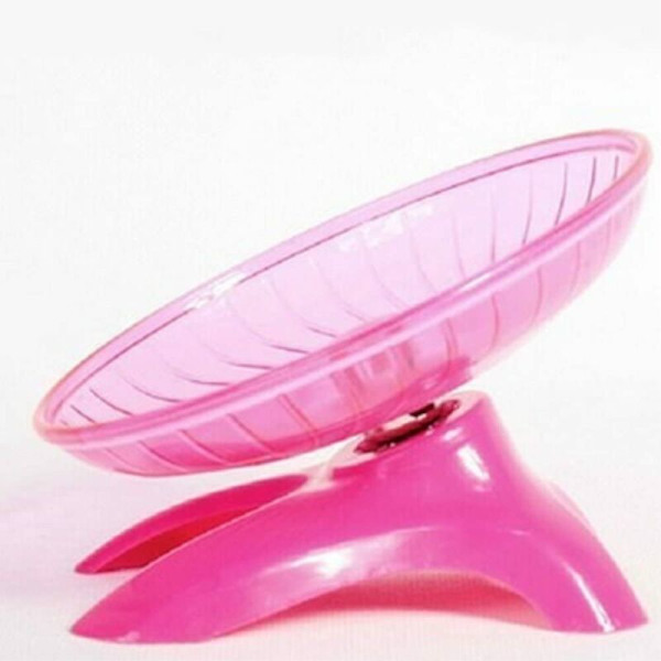 Hamsterhjul Flygende Tallerken Hjul for Små Dyr Hamster Treningsleke Hamsterleke 1 Stykke (Rosa)