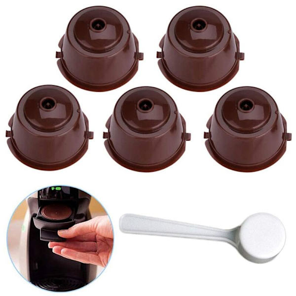 2-pack Serie Återfyllningsbara Kaffe Filter Koppar Återanvändbara Pod Fyllda Kapslar Kompatibla med Kaffebryggare 1.0 K Cup B