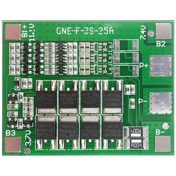 3S 12V 25A Skyddskort BMS Litiumbatteriladdare med Power Battery Enhance PCB Skyddskort