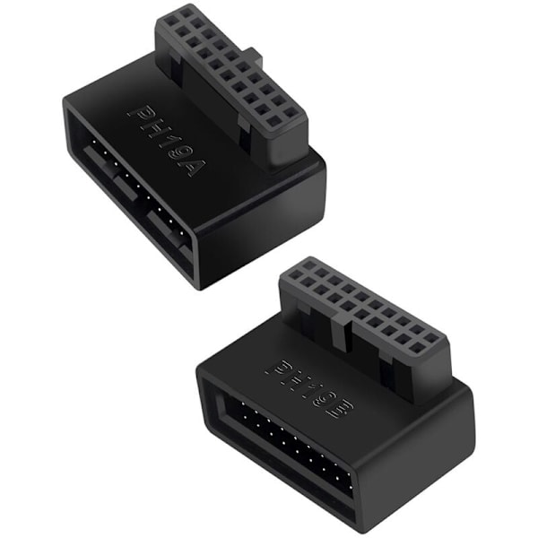 2PCS PH19B Tietokoneen emolevyn liitin USB3.0 19/20P Liitäntä 90 asteen muuntaja Työpöydän emolevyn sovitin