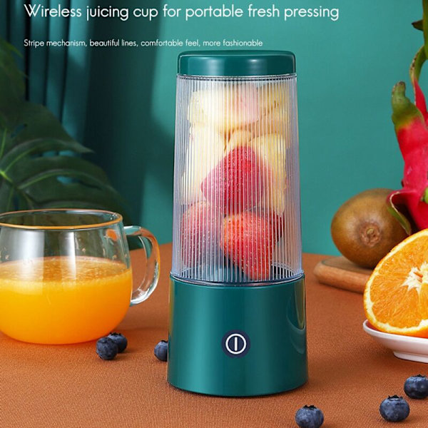 350ML Mini Bärbar Elektrisk Fruktjuicepress USB Laddningsbar Smoothie Maker Blender Maskin Fruktkopp Köksmixer, Rosa