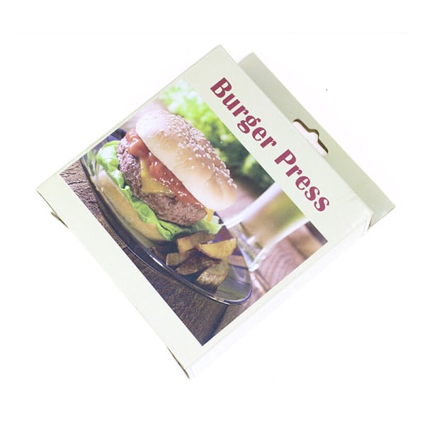 Hamburgerpresse Tilbud - 12cm Hakket Bøfpresse - Burger Apparat til Hakket Kød Madlavning - Aftagelig Bund - Grill Grillpande