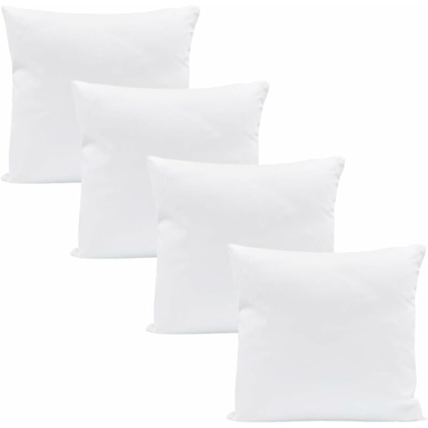 Quiltad mikrofiberkudde 40x40 cm – Sovkudde Vit Kudde Vit Fyllning Kudde - Set om 4 stycken