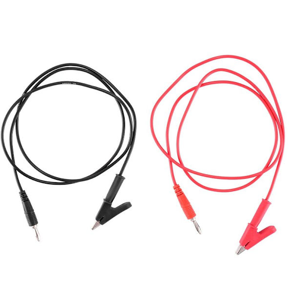 1M Langt Et Par Bananstik Testkabel Klip Testkabel Multimeter Testkabel