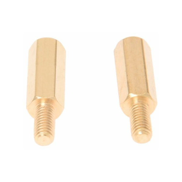 50 stk messing sekskant hode skrue avstandsstykke M3 hann x M3 hunn 12mm kroppslengde