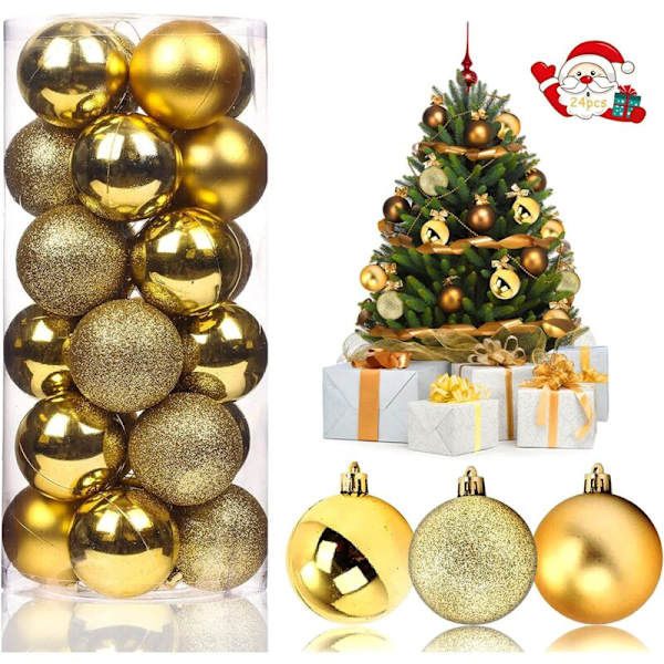 Julgranskulor, 24 stycken julgranskulor dekoration, julgranskulor, julgranskulor prydnader julgranskulor plast jul