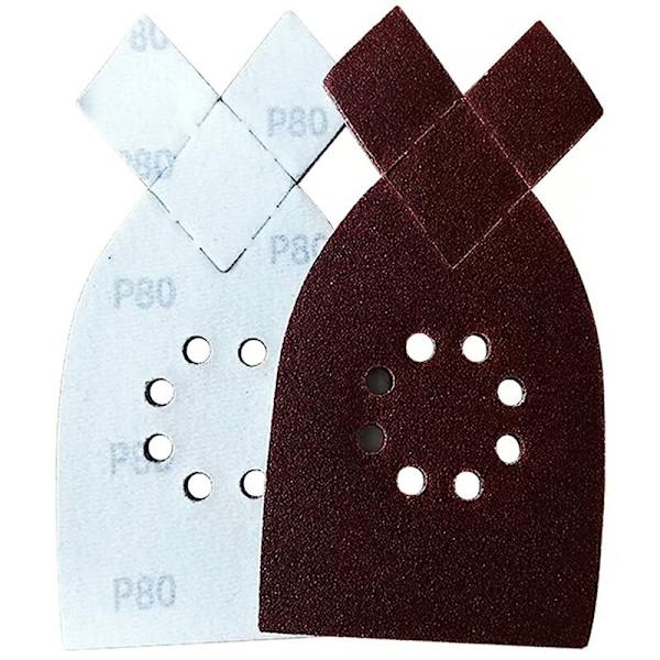 50 ark sandpapper för Black & Decker slipmaskin KA220G KA230 Mus-sandpapper Korn 40,60,80,100,120