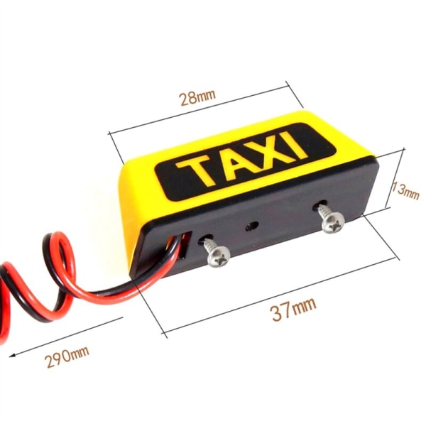 Universal TAXI Biltaklampe for RC 1/10 RV 1/8 Off-Road Klatrebil DIY Ettermontering R160 Rød