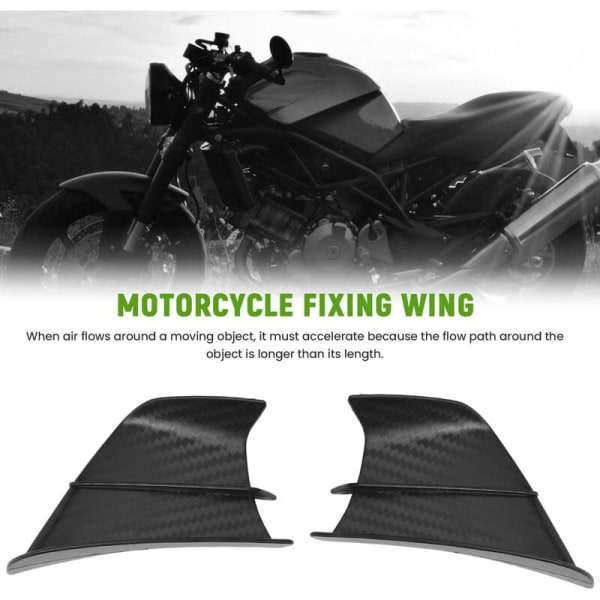 Aerodynamisk vingekit Spoiler vinge vindstrømsfeste for S1000RR V4 -10R R1, matt svart