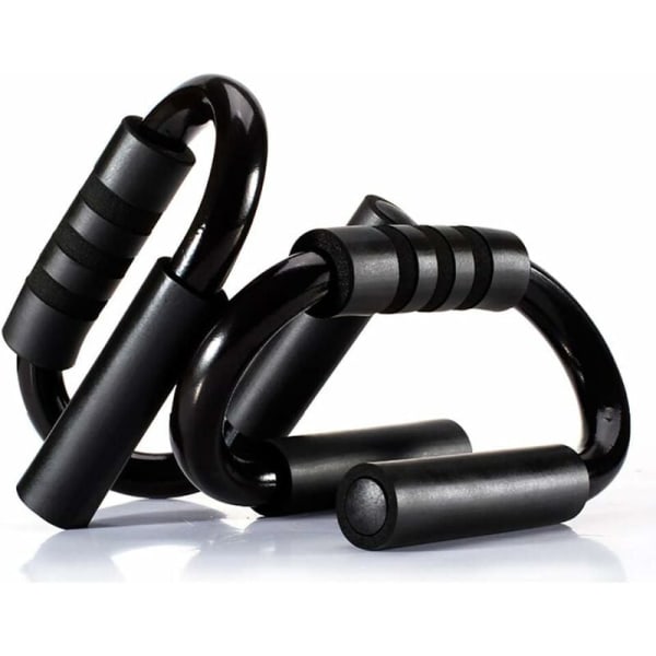 S Shape 1 Pair Push Up Handles Push Up Bars Chest Bar Support for Men and Women Gym Exercise Workout Fitness Chest Arm Shoulder-