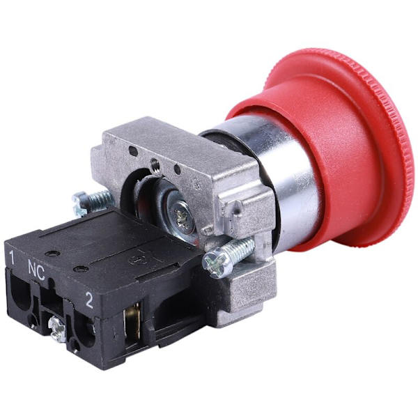 22mm NC Tryckknappsbrytare 600V 10A Röd Svamp Nödstoppsbrytare ZB2-BE102C
