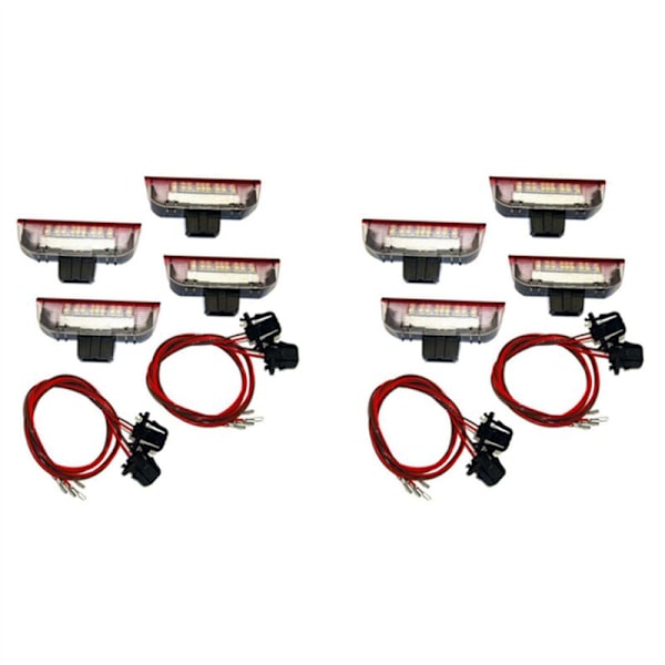 8 stk. LED-dør-advarselslys til bilserie, velkomstprojektor til Golf 6 7 MK5 MK6 B6 B7 CC