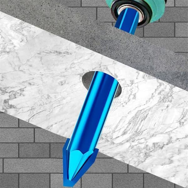 4 st Hex Skaft Hög Hårdhet Excentrisk Borr Precision Keramisk Glas Kakel Stansning Platta Triangulär Borr 6-12Mm
