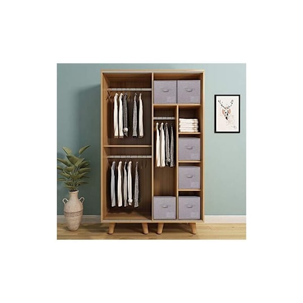 50 x 38 x 30 cm (L x B x H) - Vikbar Förvaringslåda för Vinterkläder med Lock - Kompatibel med Ikea Pax Garderob med Djup 60 cm - Mörkgrå