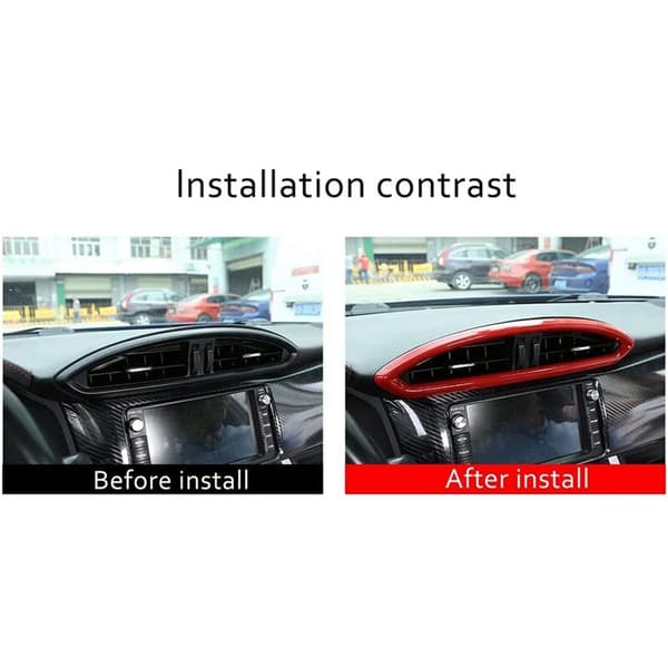 Bil Central Control Air Outlet Panel Frame ABS Cover Sticker til BRZ 86 2012-2020