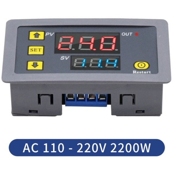 Digital tidsrelé LED-display syklustidskontrollbryter justerbar tidsrelé tidsbryter AC110-220V