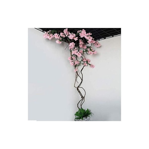 Konstgjord blomma 105 cm konstgjord körsbärsträd 3 gaffel Sakura gren konstgjord blomma siden bröllop bakgrund väggdekoration, AAFGVC