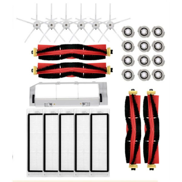 Til S50 T7Pro T6 P5 S5 Støvsuger Hepa Filter Mop Klud Del 2 X Rulle Hoved Sidebørste 3X Universal Hjul