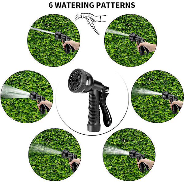 8-funktioners ABS vandpistol egnet til vanding af blomster, bilvask, kunstvanding og andre scener