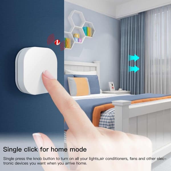 Tuya ZigBee Smart Button Switch Trådlös Fjärrkontroll Multi-Scene Linkage Switch Batteridriven Automation Scenario