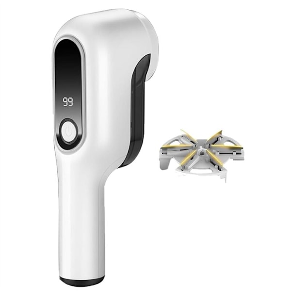 Genopladelig elektrisk fnugfjerner, fnugfjerner, smart digital display shaver, hvid