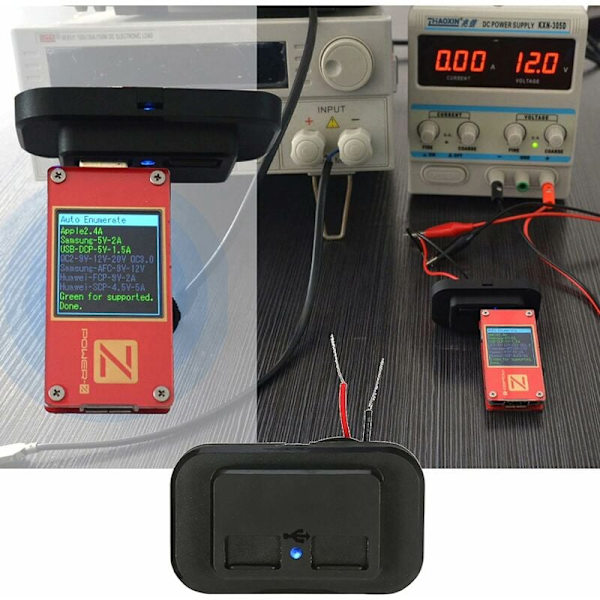Kaksois-USB-auton latauspistorasia 12V 24V 3.1A moottoripyörälle, matkailuautolle, kuorma-autolle, ATV:lle, veneelle, autolle, matkailuautolle, USB-C-jatkojohto, universaali auton lataus puhelimelle