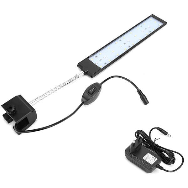 10W LED Akvarielampe med Klips 27 LED'er Høj Lysstyrke Klips Akvarielampe 100-240VEU Stik 100-240V