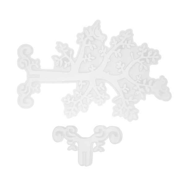 Træ Organizer Resinforme til Resin Støbning Ringholder Silikoneforme til Halskæde Øreringe Display Stativform