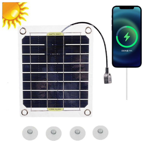 20W Aurinkopaneeli Täysi DC5V USB Aurinkokennot Auton Veneen Akun Lataukseen
