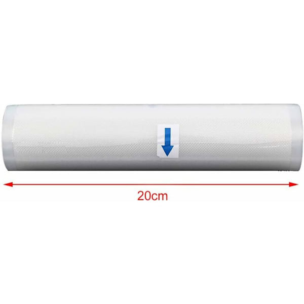 Vakuumposer til mad, Vakuumforseglingsemballage Ruller, Madopbevaring, BPA Fri (2 Pak, 20cmx500cm)