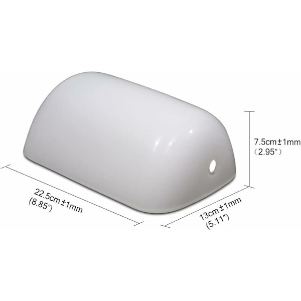 Lampe Skærm til Bordlampe Hvid 22,5 cm Udskiftning Glas Lampeklokke Glas Lampeklokke til Banker Lampe Bordlampe Skærm til Bordlampe