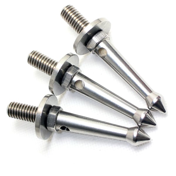 Tripod fotspiker 3 stykker rustfritt stål 3/8 tommer for mykere og mykere felttupper for //Siri/, etc. Stativ