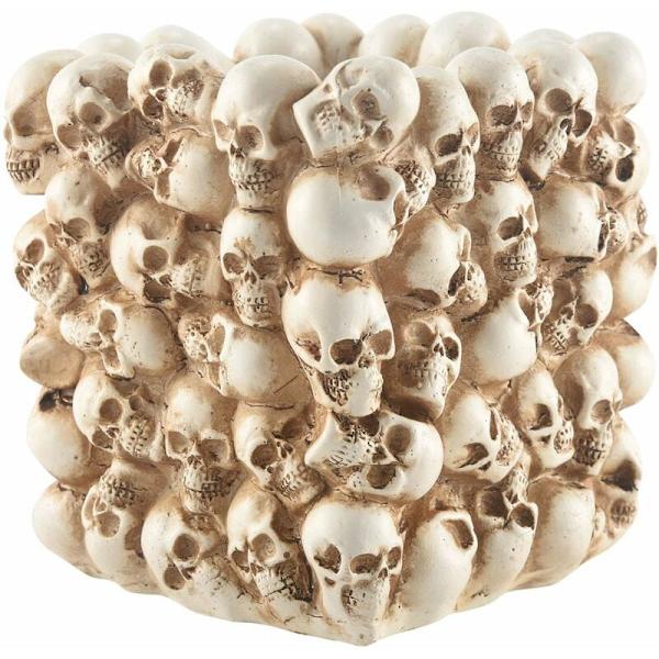 Kranium Ornament Skelet Stationær Holder Hjemmekontor Skrivebord Opbevaringsboks Blyant Kosmetisk Opbevaringsboks