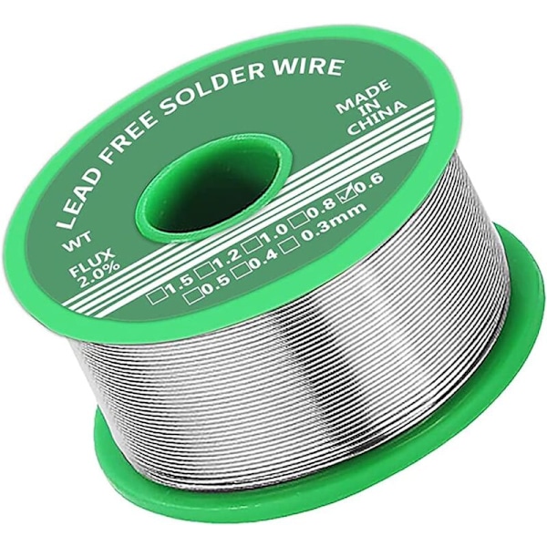 Loddetråd 0,6 mm, Blyfri Loddetråd med 20g Harpikskerne til Lodning af Elektroniske Elektriske Komponenter Reparation og DIY