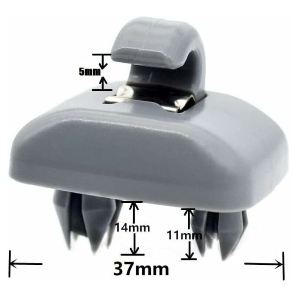 2 kpl auton aurinkolipan koukkua yhteensopiva Audi A1 A3 A4 A5 Q3 Q5 (8E0 857 562) A7 B6 B7 B8 S4 S5, musta