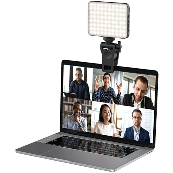 Genopladelig Selfie Ring med Justerbar Lysstyrke, til Selfies, Live Streaming og Videokonferencer