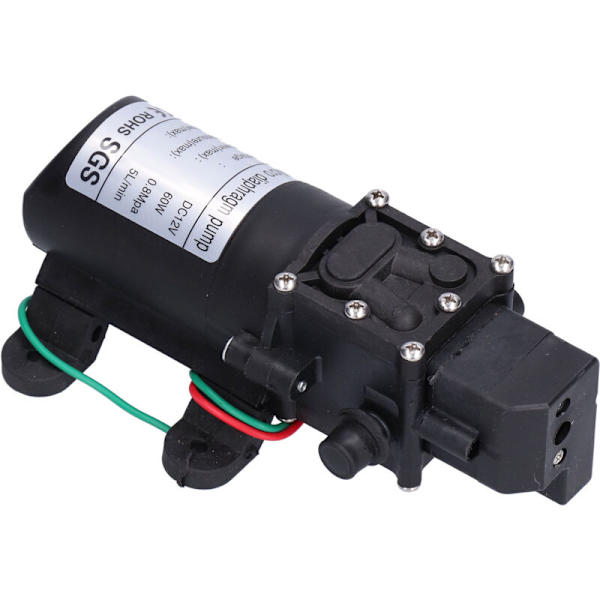 12V 60W Vandtryk Membranpumpe Selvsugende Sprøjtepumpe til Havevanding Pools