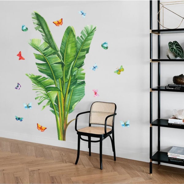Väggdekal för tropisk växt Palmbladsväggdekal Vinylskal och stick tapeter för sovrum, vardagsrum, plantskola och kontor