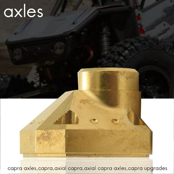 2 st CNC-serie mässings bakaxel differential lock för fjärrkontrollbil på 1/10 Axial Capra UTB uppgraderingsdelar tillbehör